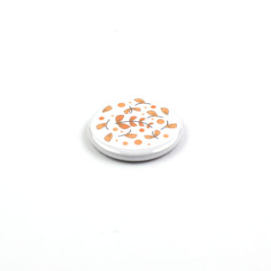 Badge 32mm Fruits d'automne "Feuillage orange"