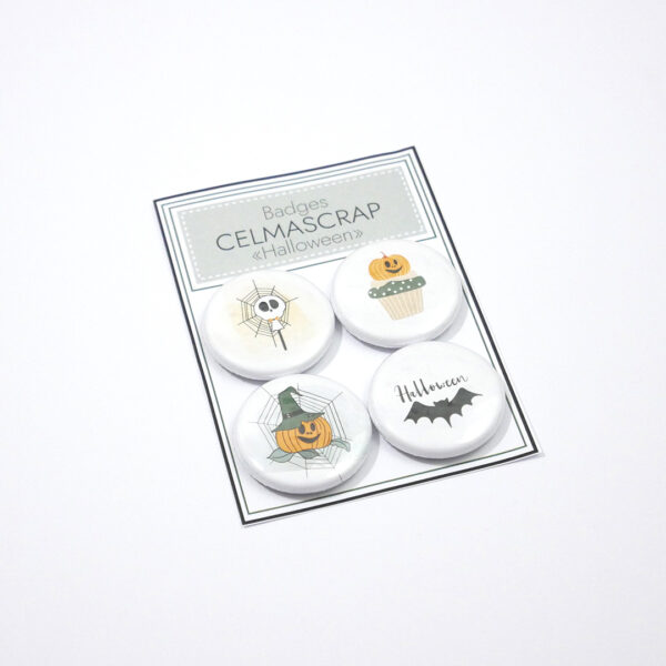 Lot de 4 badges "Halloween" – Image 3