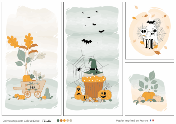 Calque déco "Citrouilles"