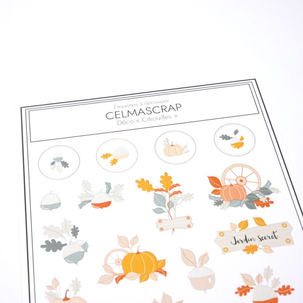 Etiquettes à découper Déco "Citrouilles" – Image 2