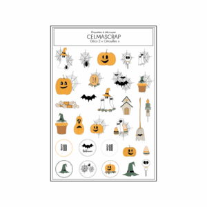 Etiquettes à découper Déco 2 "Citrouilles"