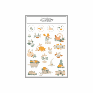 Etiquettes à découper Déco "Citrouilles"