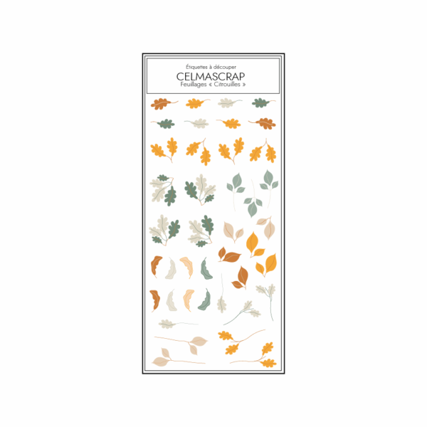 Etiquettes à découper feuilles "Citrouilles"