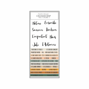 Etiquettes à découper mots "Citrouilles"