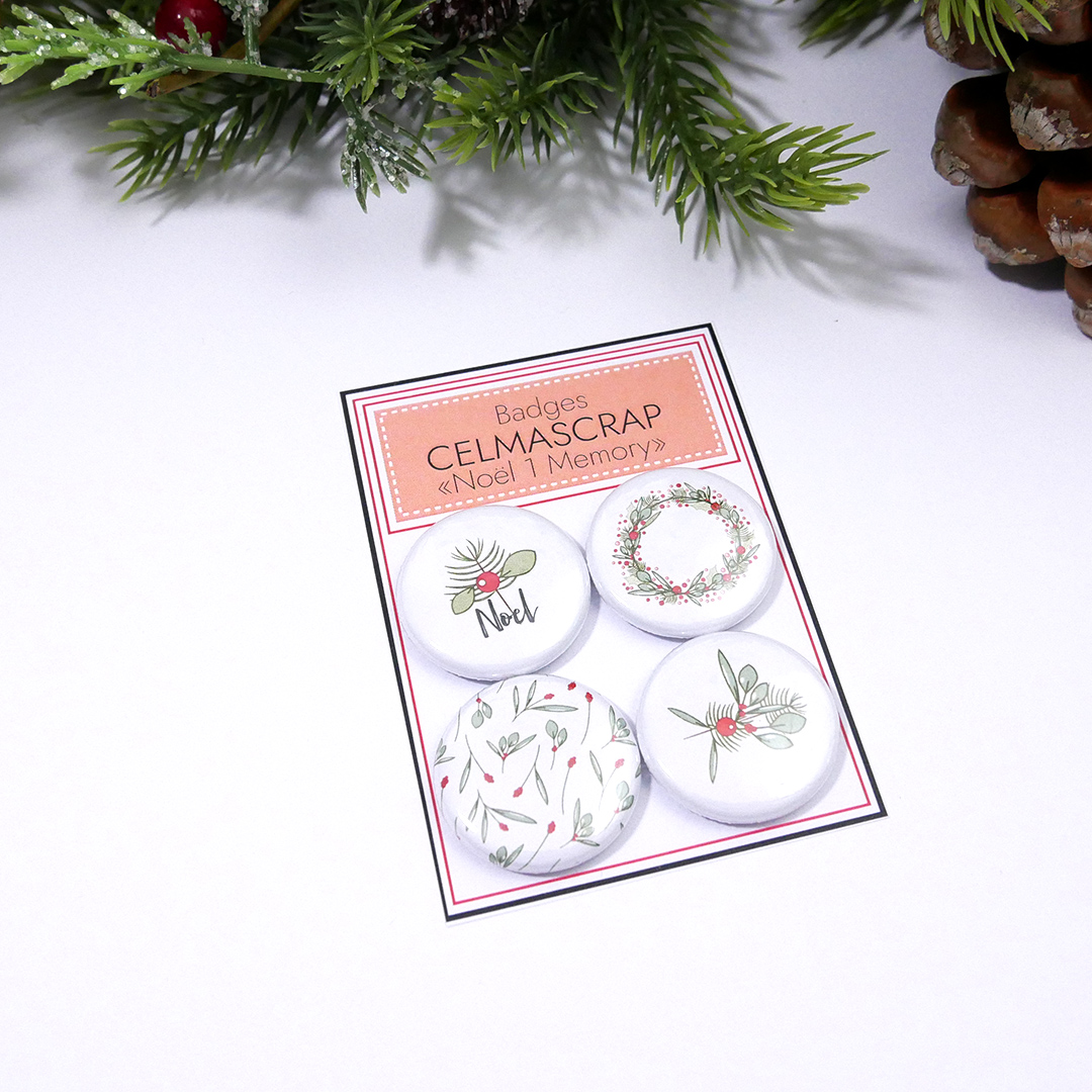 Lot de 4 Badges Memory Noël 1 – Image 2