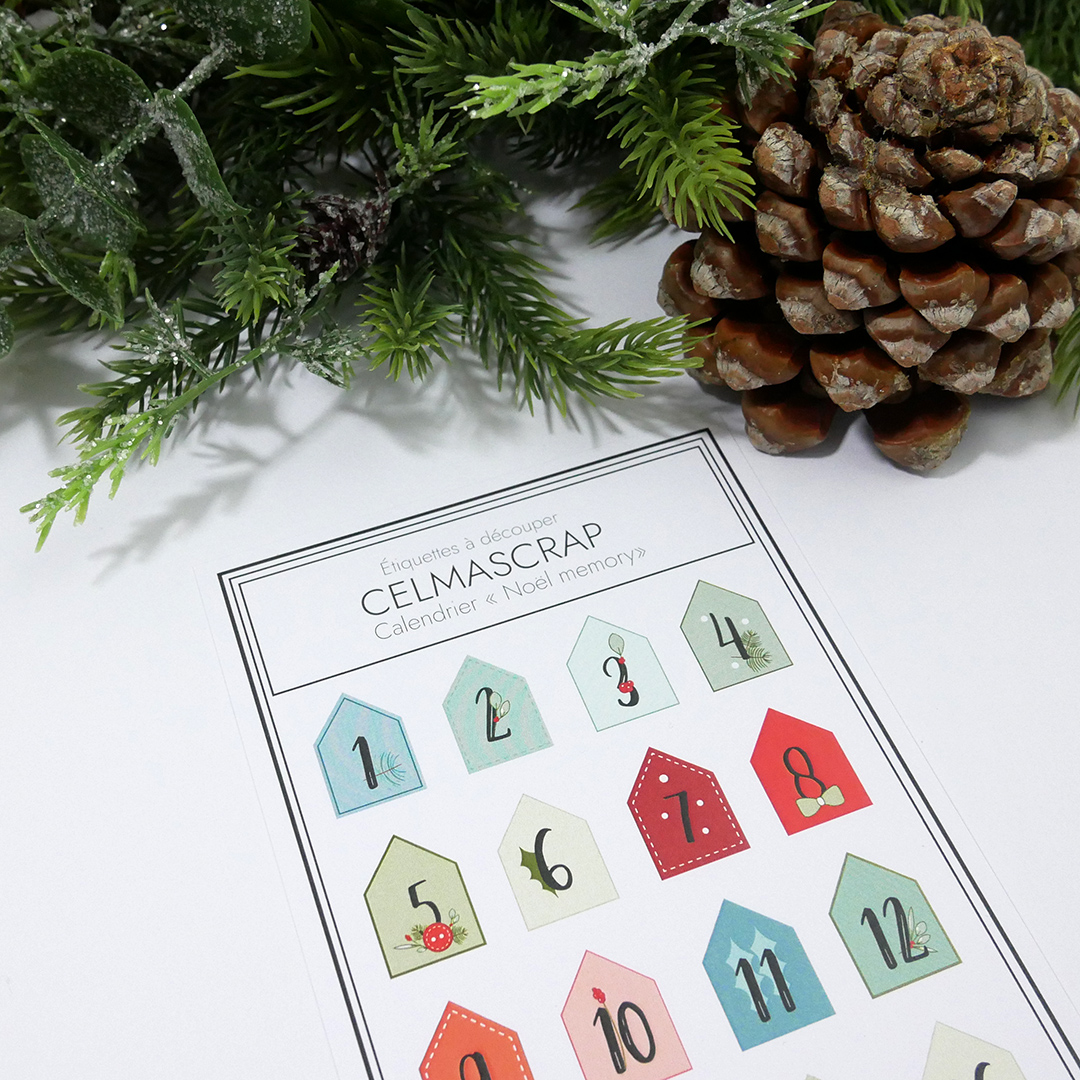 Etiquettes à découper Memory Noël "Calendrier" – Image 3