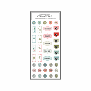 Etiquettes à découper Memory Noël "Les indispensables"