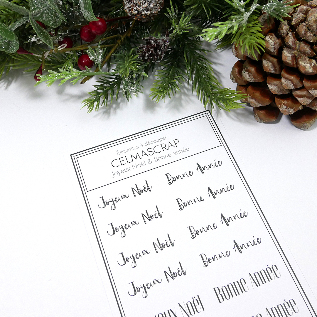 Etiquettes à découper Memory Noël "Joyeux Noël et Bonne année" – Image 3
