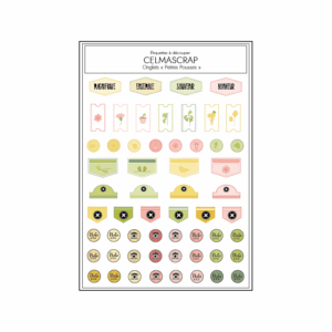 Etiquettes à découper Petites pousses "Onglets"