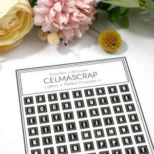 Alternative view of Etiquette à découper Petites pousses "Lettres"