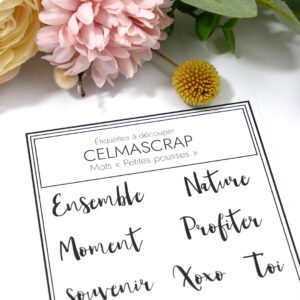 Alternative view of Etiquette à découper Petites pousses "Mots"