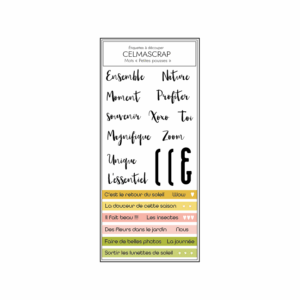 Etiquette à découper Petites pousses "Mots"